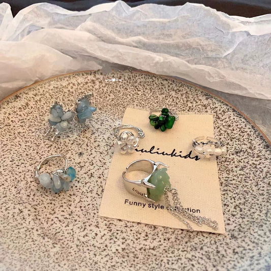 Floral metal ring