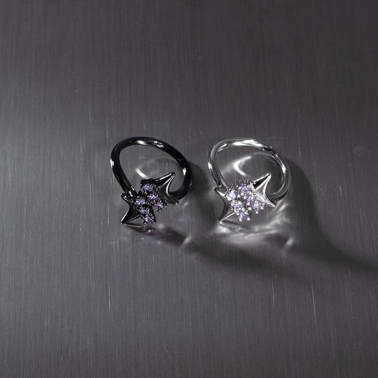 Purple star metal ring