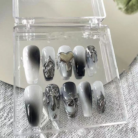 Dark Gothic bloody cold wind Europe and the United States wind explosion temperament long nail hand wear nail