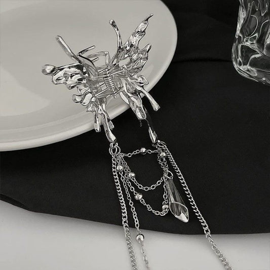 Butterfly liquid hairpin, metal wind, small design