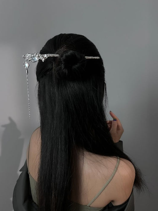Colorful Beaded Tassel Hairpin Fairy Little Popular Ancient High Feeling Hairpin Step Shaking New Chinese Temperament Hair Ornament