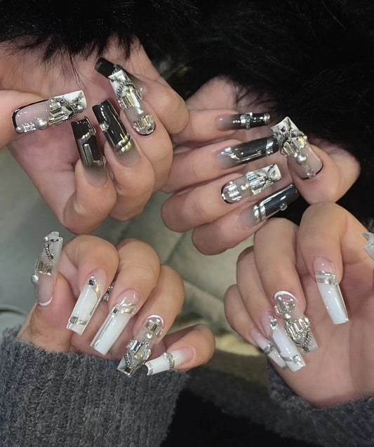Magic Croix Spicy Girl Sweet Cool Nail Manicure Artificial Nail Finished Product Wearing Nail Custom Manual Patch Removable