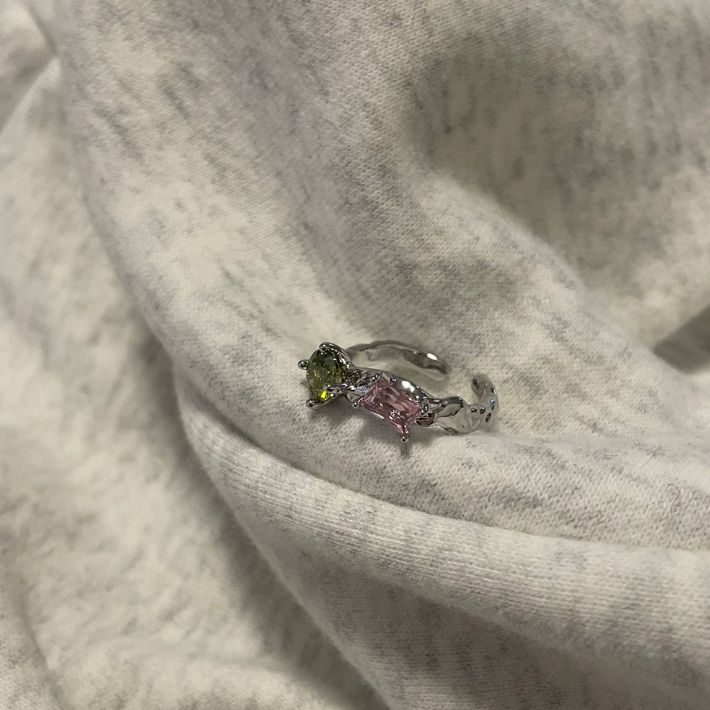 Mysterious Butterfly Original Mosaic Butterfly Ring Colorful Zircon Ring Minor Ring Accessories