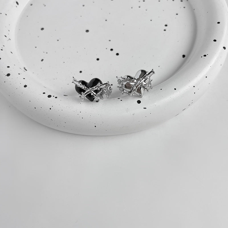 European and American Design Black Thorn Love Ring Cool Wind Open Ring