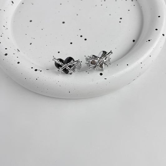 European and American Design Black Thorn Love Ring Cool Wind Open Ring