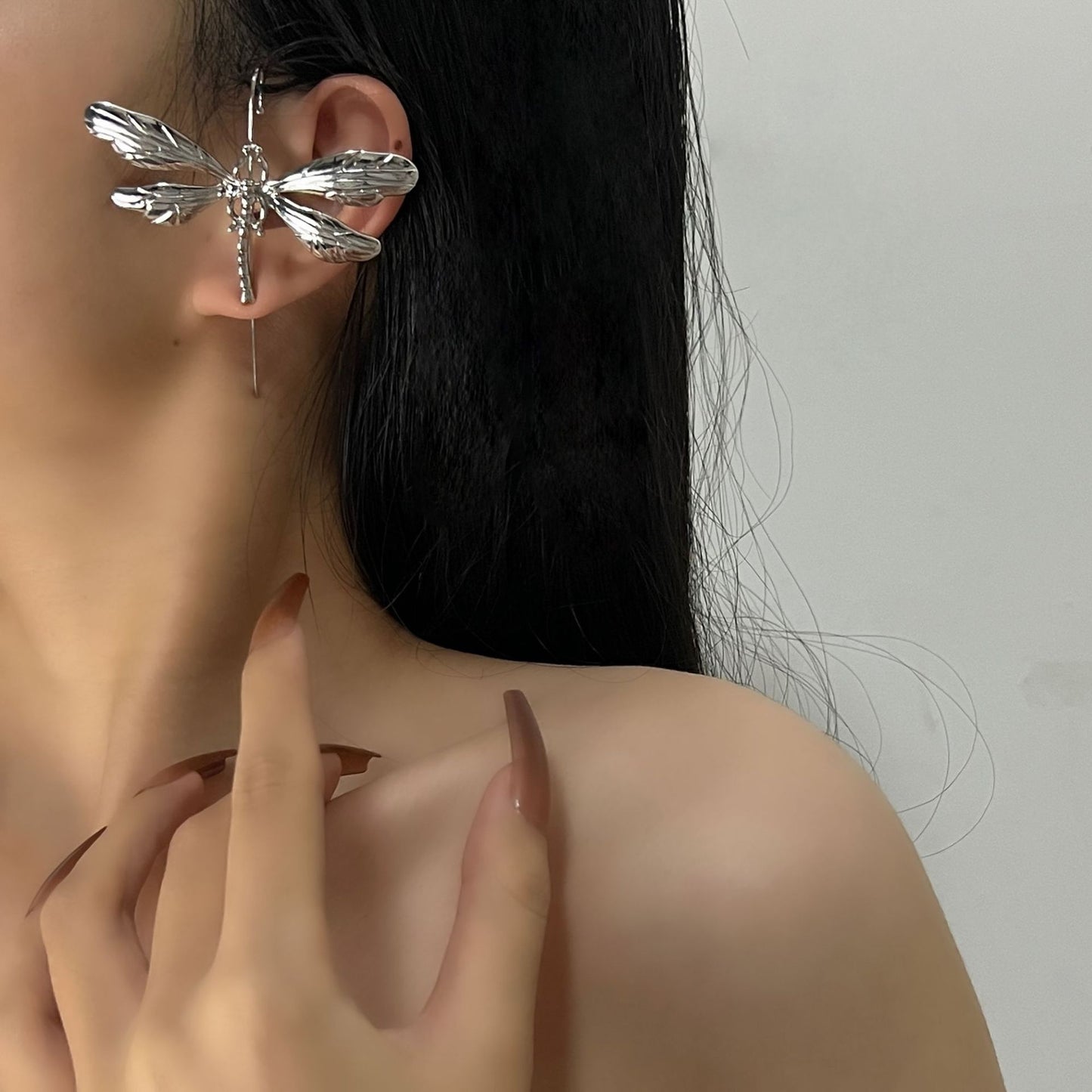 Original different butterfly spirit series half butterfly tassel earrings female dragonfly earrings ear hook 2022 new earrings