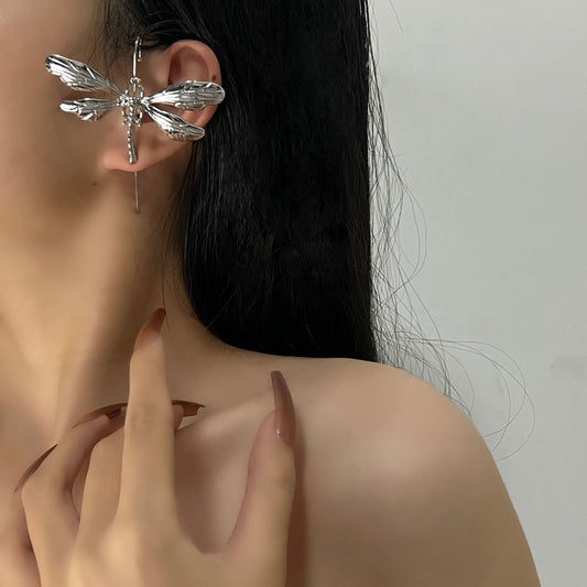 Original different butterfly spirit series half butterfly tassel earrings female dragonfly earrings ear hook 2022 new earrings