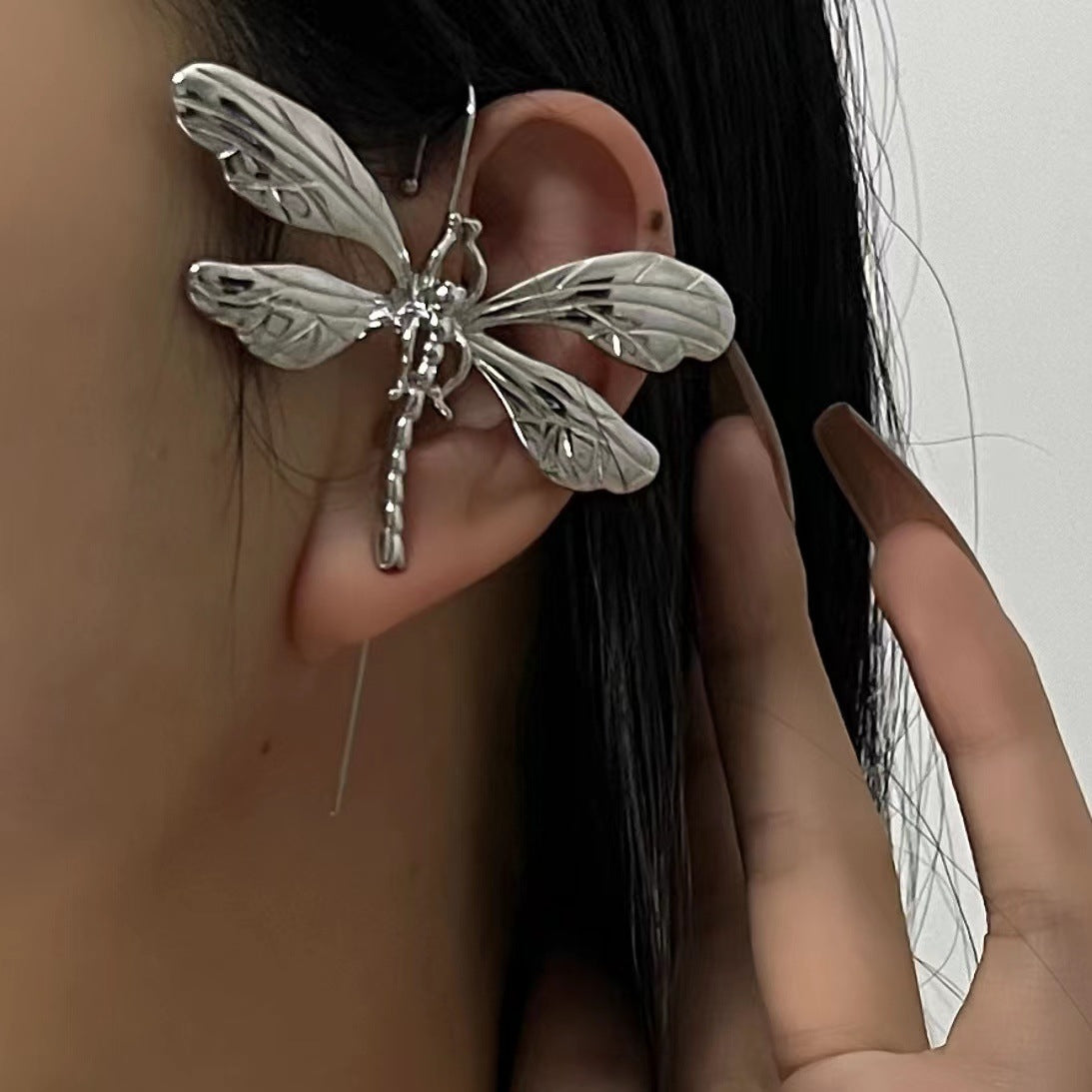 Original different butterfly spirit series half butterfly tassel earrings female dragonfly earrings ear hook 2022 new earrings